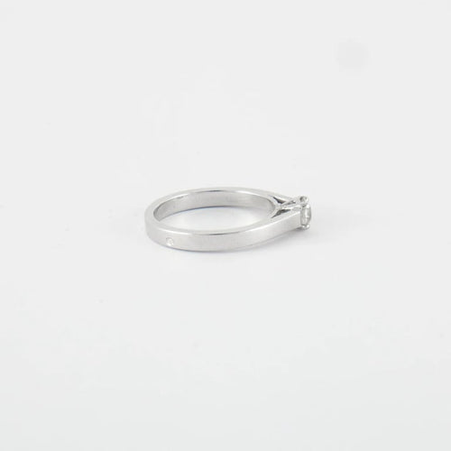 Bague 52 Bague solitaire Or blanc Diamants 0.50ct 58 Facettes
