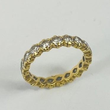 Bague 53 Alliance Tour Complet Or Diamants 58 Facettes 20400000748
