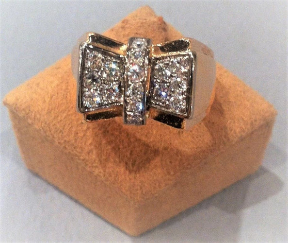 Bague 60 Bague papillon en or jaune et diamants, époque 1945-1947 58 Facettes C 1052