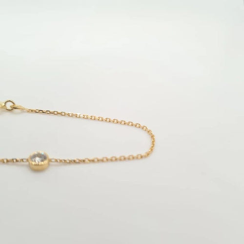 Bracelet Bracelet or jaune serti d'un diamant 58 Facettes