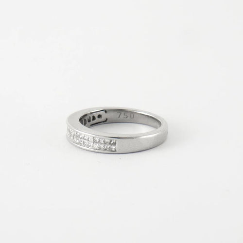 Bague 54.5 Bague Or blanc 18 Diamants 58 Facettes