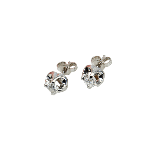 Boucles d'oreilles Ohrstecker - Boucles d’oreilles en or blanc 14 carats et diamants 58 Facettes 2833