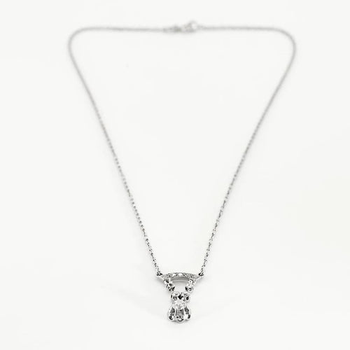 Collier Collier type négligé en or gris et diamants 58 Facettes MEA4702
