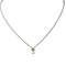 Collier Chaîne en or blanc 18 carats avec pendentif perle et diamants 58 Facettes 2251
