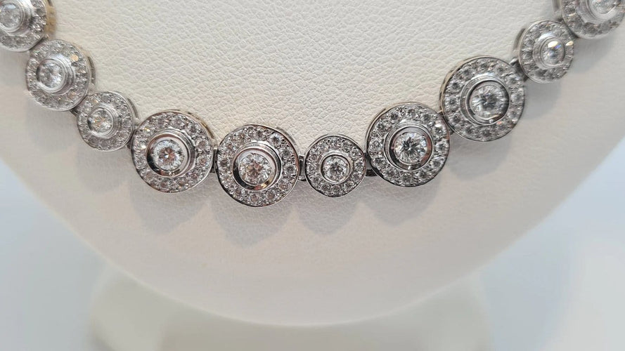 Collier Collier en Or blanc, diamants 58 Facettes