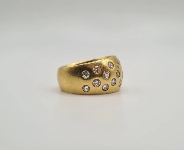 Bague 59 Bague Or jaune Diamants 58 Facettes