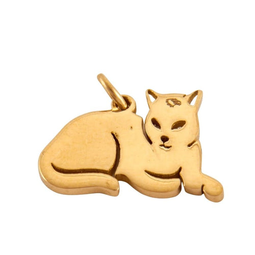 Pendentif Pendentif Chat Or jaune 58 Facettes