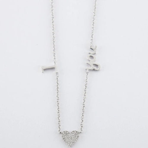 Collier Collier " I LOVE YOU " Diamants 58 Facettes