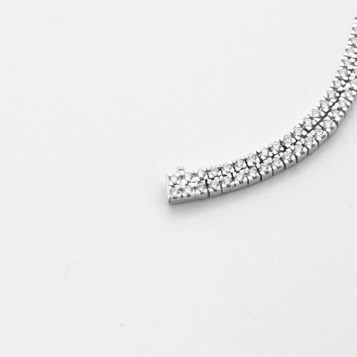 Bracelet Bracelet Chevron Or Gris Diamants 58 Facettes 4923