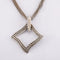Collier Pendentif : Largeur : 2.5 cm ; Longueur :  3 cm / Blanc/Gris / Or 750 Collier Or blanc Diamants 58 Facettes 200011R