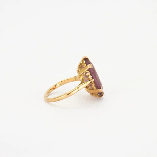 Bague 46 Bague Or jaune, quartz rose 58 Facettes