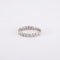 Bague 52 / Blanc/Gris / Or 750 Alliance américaine 22 Diamants 58 Facettes 180198R