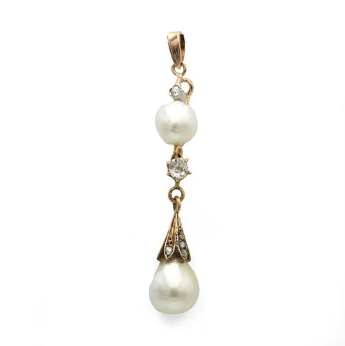 Pendentif Pendentif - Or rose, Perles Fines et Diamants 58 Facettes 250258R