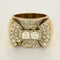Bague 52 Bague Tank en or jaune, or blanc et diamants 58 Facettes B250700