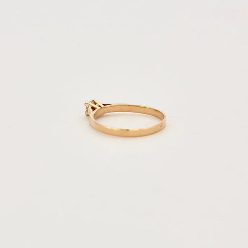 Bague 55 Bague solitaire Or jaune Diamant 58 Facettes