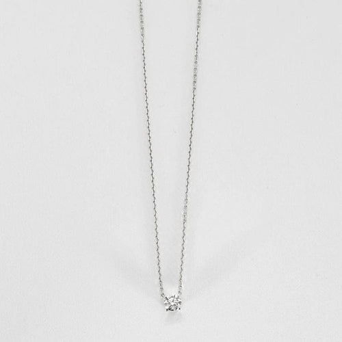 Collier Cartier - Collier chaîne fine en or gris et diamant 0,32 ct 58 Facettes AB