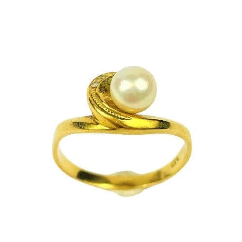 Bague 56 Bague Or Perle de Culture et Diamants 58 Facettes 20400000651