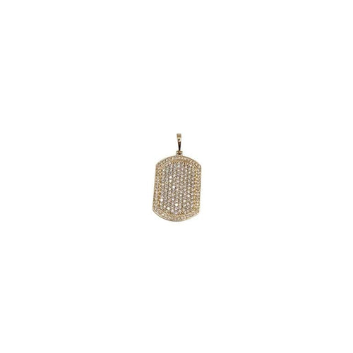 Pendentif Pendentif plaque or jaune serti de diamants 58 Facettes