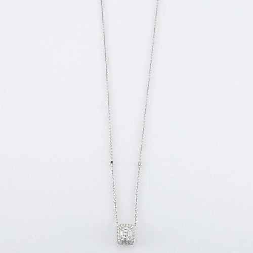 Collier Collier en or blanc & diamants 58 Facettes