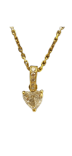 Pendentif Cartier - Pendentif cœur en or jaune et diamant 58 Facettes