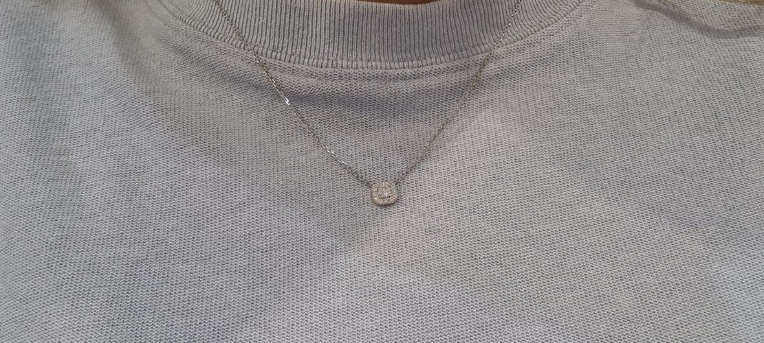 Collier Collier en Or blanc, diamants 58 Facettes