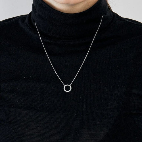Collier Collier or blanc et diamants 58 Facettes