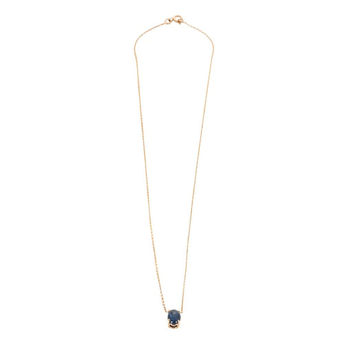 Collier Collier or rose serti d’un saphir 58 Facettes