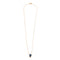 Collier Collier or rose serti d’un saphir 58 Facettes