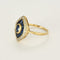 Bague 62 Bague navette en or jaune, diamants et saphirs calibrés 58 Facettes DINA0288X2