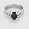 Bague 52 Bague en Or blanc 18k Saphir 58 Facettes DIE1709