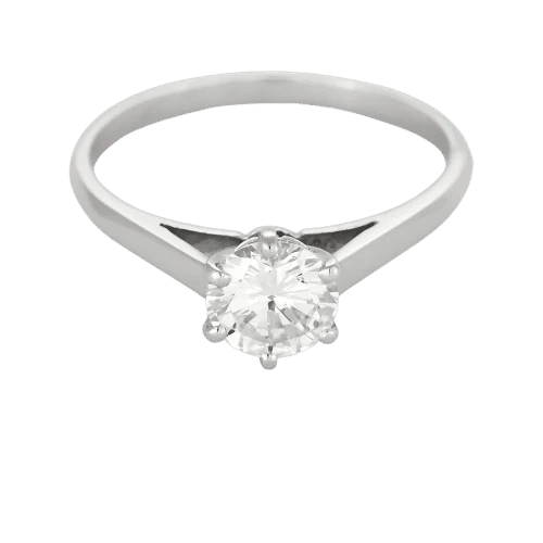 Bague 58 Bague solitaire en or gris et diamant 1 carat environ 58 Facettes 58FC122