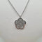 Collier Collier fleur or blanc 18 carats serti de diamants naturels 58 Facettes
