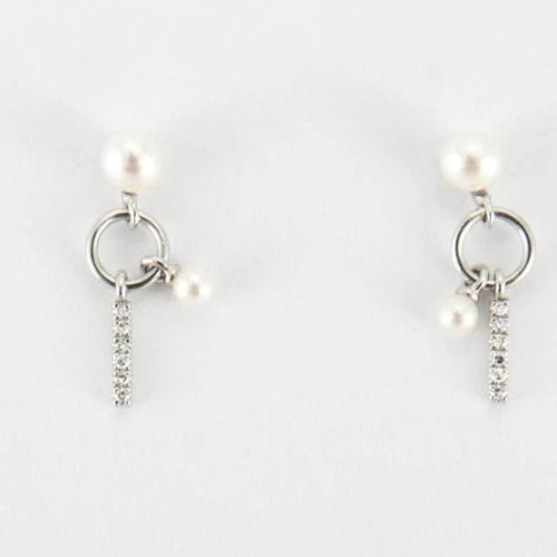 Boucles d'oreilles Boucles d'oreilles diamants & perle 58 Facettes