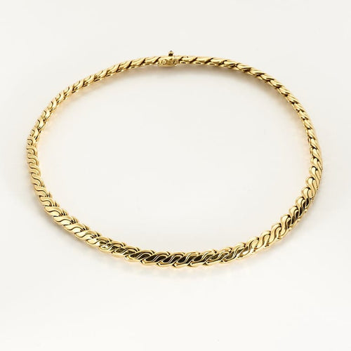 Collier Caplain Paris - Collier en Or jaune à maille tressée 58 Facettes CHS0780