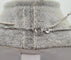 Collier Collier or blanc serti d’un saphir ceylon et diamants 58 Facettes
