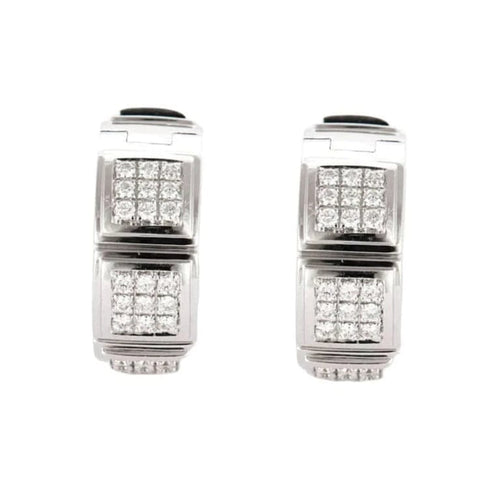 Boucles d'oreilles MAUBOUSSIN - Boucles d'oreilles or blanc, diamants et nacre 58 Facettes 58FC160