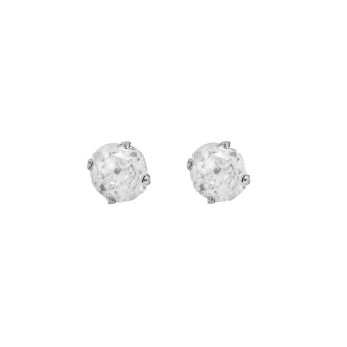 Boucles d'oreilles Paire de Boutons d'oreilles en or blanc et diamants 58 Facettes 58FC134