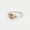 Bague 53 Bague - Diamant brun coussin 1,13 ct en or jaune et gris 58 Facettes LJ17