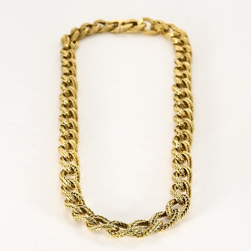 Collier Chaîne en or jaune à maille gourmette tressée 58 Facettes LOR4253