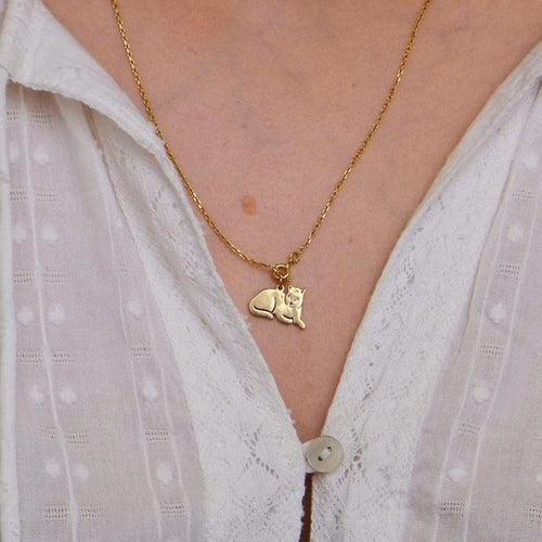 Pendentif Pendentif Chat Or jaune 58 Facettes