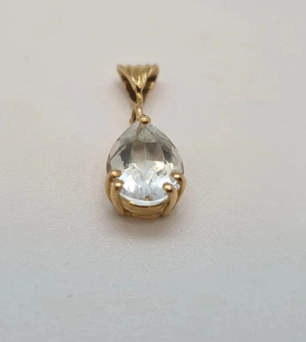 Pendentif Pendentif en Or jaune, Aigue marine 58 Facettes
