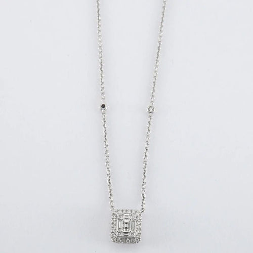 Collier Collier en or blanc & diamants 58 Facettes