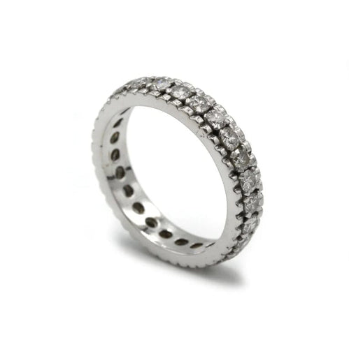 Bague 53.5 Alliance - Or blanc, Platine & Diamants 58 Facettes 250323R