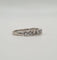 Bague 55.5 Demi-alliance or blanc 18 carats sertie de diamants 58 Facettes