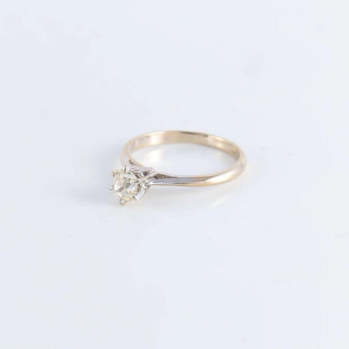 Bague 53 Bague Solitaire Diamant coussin taille ancienne 58 Facettes FM93
