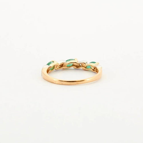 Bague 53 Bague Or jaune Emeraude Diamants 58 Facettes