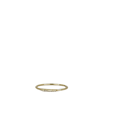 Bague Bague vintage en or jaune 14 ct et diamants 58 Facettes 2502035