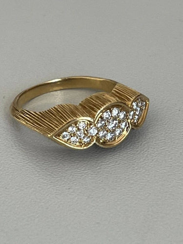 Bague 55 Bague or jaune diamants 58 Facettes 5705