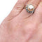 Bague 48.5 Bague or blanc perle et diamants 58 Facettes 2069