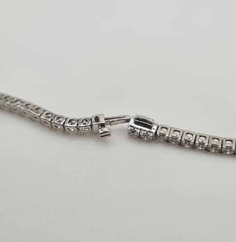 Collier Collier rivière or blanc sertie de diamants 58 Facettes